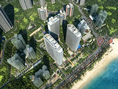 惠州市惠东沿海新盘宏昌山海传奇 一线海景下楼即沙滩
