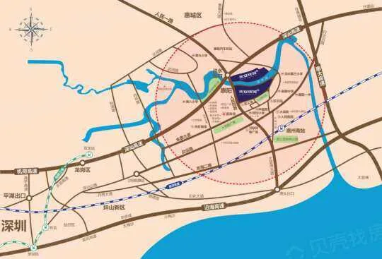 惠州市惠阳区淡水天安珑城头排一线江景房