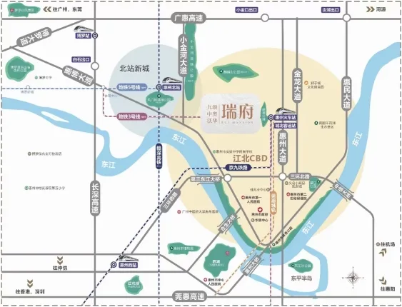 惠城九颂中奥沃华|瑞府,江北CBD 北站新城双芯